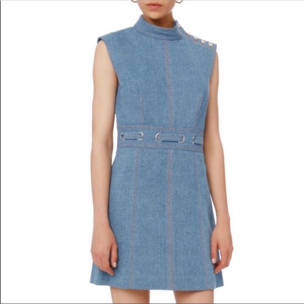 VERONICA BEARD Nico Denim Chambray Mini Dress 6